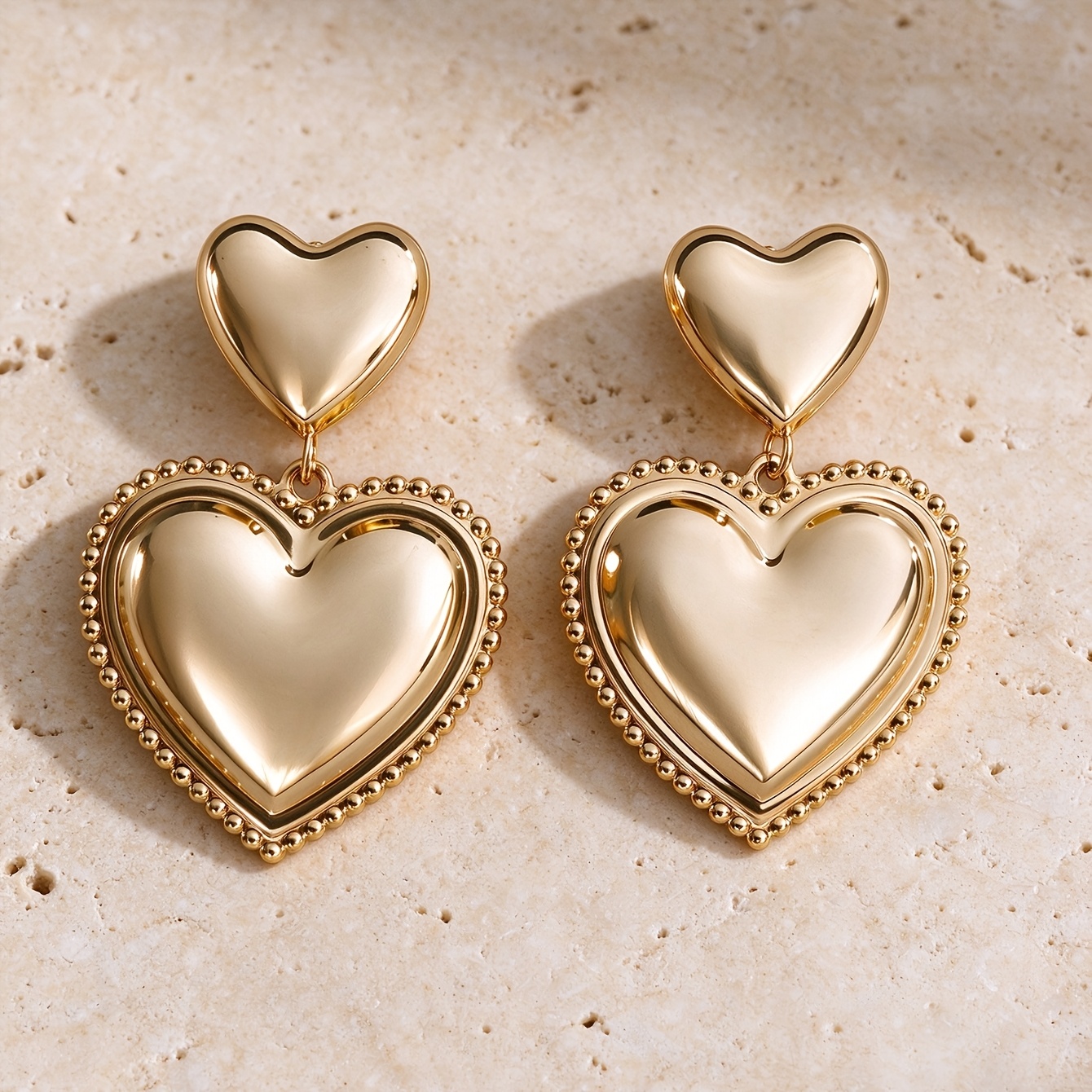 Women's Valentine's Day Heart Drop Earrings, Elegant Gift